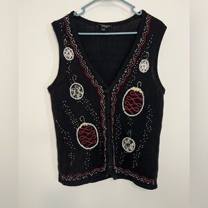 Reference Point Ramie Knit Christmas Vest Medium